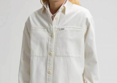 Lee® γυναικείο denim overshirt μονόχρωμο με τσέπες 