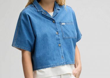 Lee® γυναικείο denim πουκάμισο με τσέπη Regular Fit 