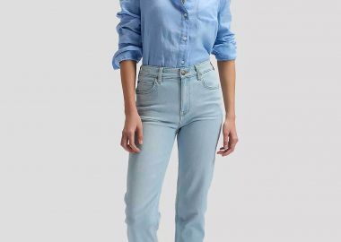 Lee® γυναικείο τζιν παντελόνι cropped πεντάτσεπο Regular Straight Fit 
