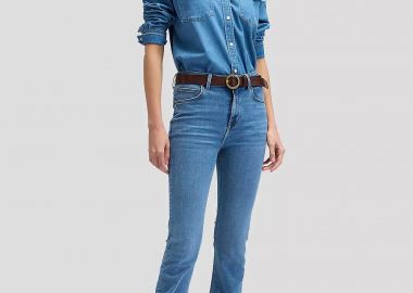 Lee® γυναικείο τζιν παντελόνι πεντάτσεπο Regular Straight Fit - 112378934 Denim Blue - LEE - 