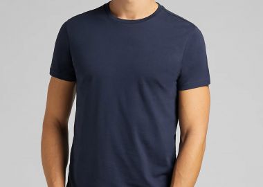 Lee® σετ ανδρικά T-shirt μονόχρωμα με στρογγυλή λαιμόκοψη (2 τεμάχια) - L680CMLD-** Μπλε Σκούρο - LEE - 