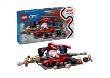 LEGO CITY 60443 F1 Pit Stop and Mechanics with Ferrari Car - LEGO - 