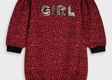 Λεοπάρ φούτερ φόρεμα - ΜΠΟΡΝΤΩ 16-125241-7 - energiers - 