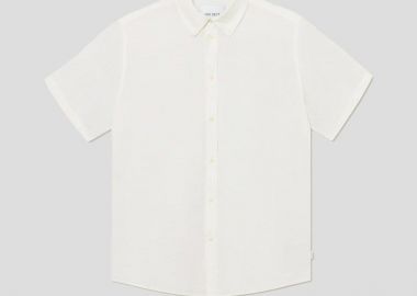 LES DEUX Ανδρικό Λευκό Kris Linen SS Shirt - LES DEUX - 