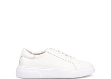 Λευκό δερμάτινο ανδρικό sneaker - MIGATO - 