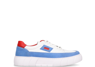 Λευκό δερμάτινο ανδρικό sneaker - MIGATO - 