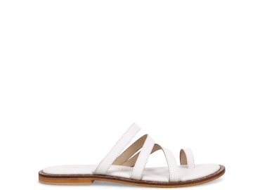 Λευκό δερμάτινο σανδάλι - MIGATO - 