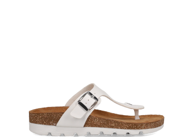 Λευκό footbed σανδάλι - EASY WALK - 