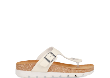 Λευκό footbed σανδάλι - EASY WALK - 