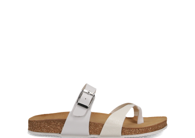 Λευκό footbed σανδάλι - EASY WALK - 