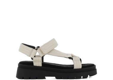 Λευκό footbed σανδάλι - SJ - 