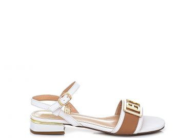 Λευκό πέδιλο με αγκράφα - LAURA BIAGIOTTI - 