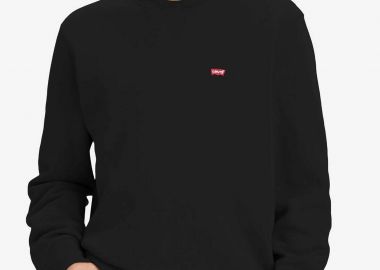 Levi's® ανδρική μπλούζα φούτερ μονόχρωμη με λογότυπο Standard Fit - 359090003 Μαύρο - LEVI'S - 