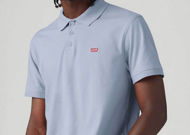 Levi's® ανδρική μπλούζα πόλο πικέ με κεντημένο λογότυπο Regular Fit - 358830279 Μπλε Ανοιχτό - LEVI'S - 