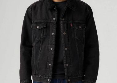 Levi's® ανδρικό denim jacket με μπουκλέ γιακά και επένδυση Standard Fit 