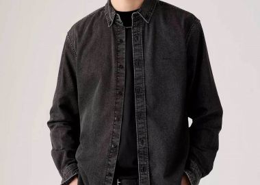 Levi's® ανδρικό denim πουκάμισο button down με λογότυπο Relaxed Fit 
