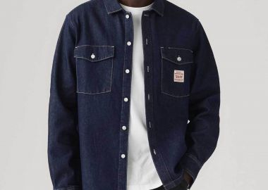 Levi's® ανδρικό denim πουκάμισο με logo patch Relaxed Fit 