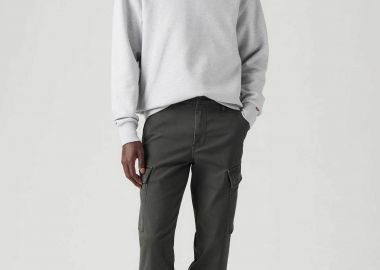 Levi's® ανδρικό παντελόνι cargo μονόχρωμο Relaxed Fit - 394410001 Κυπαρισσί - LEVI'S - 