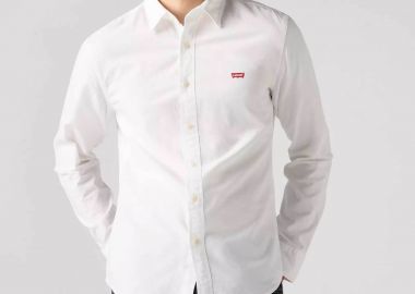 Levi's® ανδρικό πουκάμισο μονόχρωμο Slim Fit - 866250002 Λευκό - LEVI'S - 