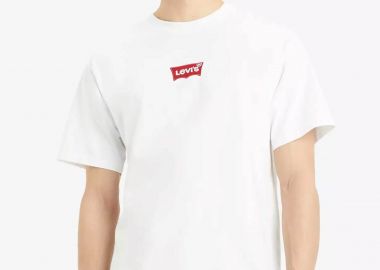 Levi's® ανδρικό T-shirt βαμβακερό μονόχρωμο με contrast logo patch και label - 0008C0004 Λευκό - LEVI'S - 
