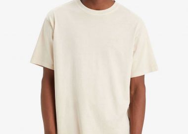 Levi's® ανδρικό T-shirt μονόχρωμο με ανάγλυφο λογότυπο Relaxed Fit - A06370093 Εκρού - LEVI'S - 