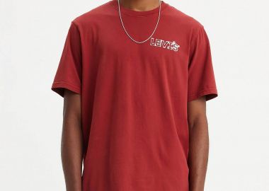 Levi's® ανδρικό T-shirt μονόχρωμο με logo print Relaxed Fit 