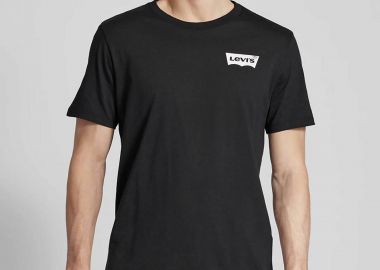 Levi's® ανδρικό T-shirt μονόχρωμο με λογότυπο Relaxed Fit - 224911692 Μαύρο - LEVI'S - 