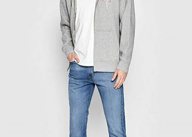 Levi's® ανδρικό τζιν παντελόνι πεντάτσεπο με logo patch Slim Fit - 045115461 Denim Blue - LEVI'S - 