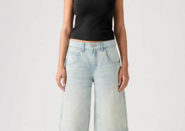 Levi's® γυναικεία denim βερμούδα πεντάτσεπη Super Baggy Fit - 005DT0005 Denim Blue Ανοιχτό - LEVI'S - 