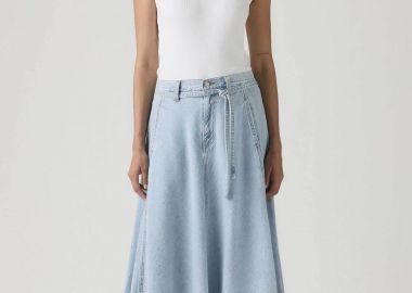 Levi's® γυναικεία maxi φούστα denim ψηλόμεση Relaxed Fit - 001T40014 Denim Blue Ανοιχτό - LEVI'S - 
