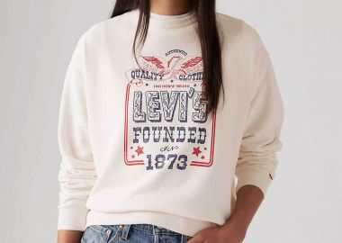 Levi's® γυναικεία μπλούζα φούτερ με graphic logo print Standard Fit 