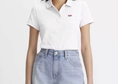 Levi's® γυναικεία μπλούζα πόλο πικέ με λογότυπο Slim Fit - 525990000 Λευκό - LEVI'S - 