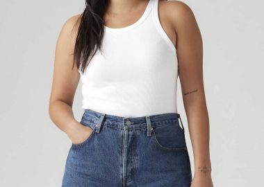 Levi's® γυναικείο αμάνικο τοπ ribbed Slim Fit 