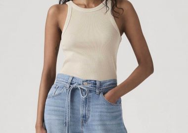 Levi's® γυναικείο αμάνικο τοπ ribbed Slim Fit 