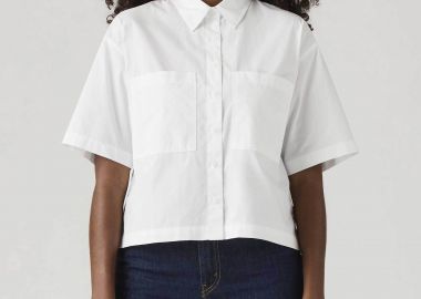 Levi's® γυναικείο πουκάμισο cropped με τσέπες Relaxed Fit 