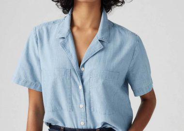 Levi's® γυναικείο πουκάμισο κοντομάνικο με τσέπες Relaxed Fit 