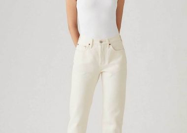 Levi's® γυναικείο ψηλόμεσο τζην παντελόνι cropped πεντάτσεπο Straight Fit 