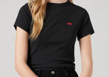 Levi's® γυναικείο T-shirt cropped με λογότυπο Slim Fit 