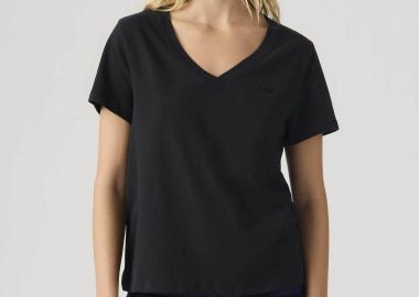 Levi's® γυναικείο T-shirt με V και λογότυπο Standard Fit 