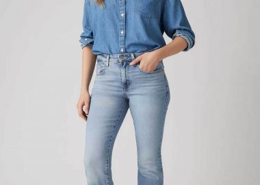 Levi's® γυναικείο τζιν παντελόνι ψηλόμεσο πεντάτσεπο Slim Bootcut Fit 