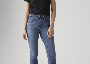 Levi's® γυναικείο τζιν παντελόνι ψηλόμεσο πεντάτσεπο Straight Fit 