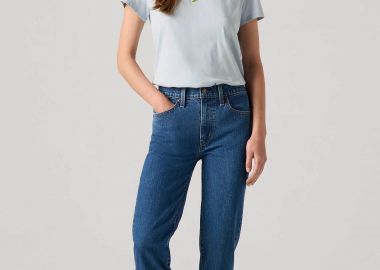 Levi's® γυναικείο τζιν παντελόνι ψηλόμεσο πεντάτσεπο Straight Fit 