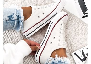 ΛΕΥΚΑ ΠΑΝΙΝΑ ΠΑΠΟΥΤΣΙΑ - SUPER WHITE - fashionroom - 