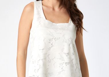 ΛΕΥΚΗ ΑΜΑΝΙΚΗ ΜΠΛΟΥΖΑ ΔΑΝΤΕΛΑ - Anna Raxevsky - 