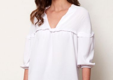 ΛΕΥΚΗ ΜΠΛΟΥΖΑ ΜΕ ΒΟΛΑΝ - Anna Raxevsky - 