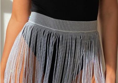 ΛΕΥΚΗ ΖΩΝΗ ΜΕ ΣΤΡΑΣ - MIKALA - sense-shop - 