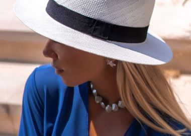 ΛΕΥΚΟ ΨΑΘΙΝΟ ΚΑΠΕΛΟ - STRAW HAT - sense-shop - 