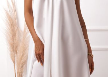 ΛΕΥΚΟ ΣΑΤΕΝ ΦΟΡΕΜΑ - BRYCE - fashionroom - 