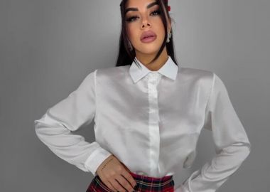 ΛΕΥΚΟ ΣΑΤΕΝ ΠΟΥΚΑΜΙΣΟ- CLODE - fashionroom - 