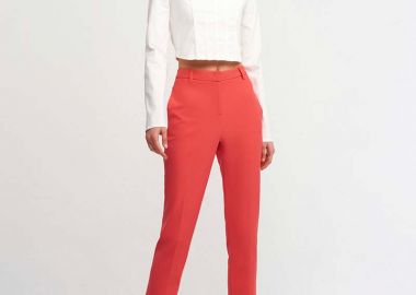 LIBIANCA γυναικείο παντελόνι σε ισια γραμμή - SOU - 